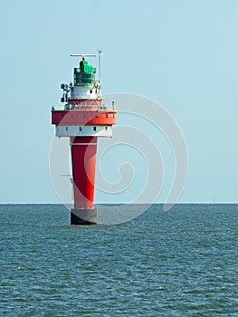 Lighthouse Alte Weser in the North Sea