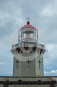 Lighthouse Arnel near Nordeste on Sao Miguel Island, Azores, Portugal