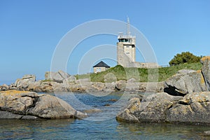 Lighthouse on the Atlantic coast of Brittany