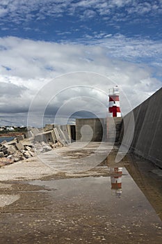 Lighthouse at Baleeira Fishing Port, Sagres, Algarve, Portugal