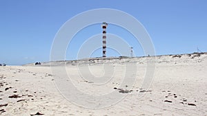 Lighthouse on the beach, Punta Arena de La Ventana, BCS, Mexico photo