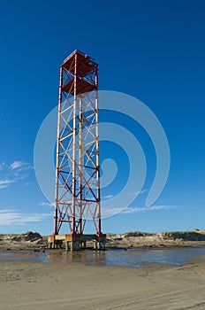 Lighthouse on the beach of Rio Grande do Sul