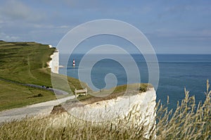 Lighthouse at Beachy Head. England