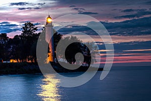 Lighthouse Beacon Reflections photo