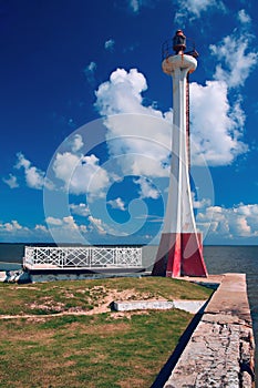 Lighthouse at Belize City harbor