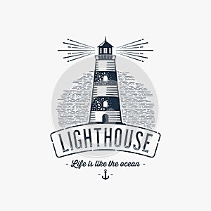 Lighthouse blue gray