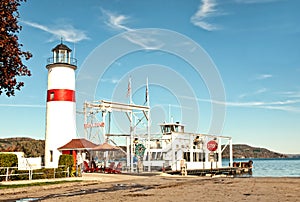 Lighthouse and boat tour dock