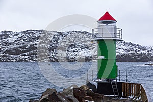 Lighthouse at Bodo harbor in Norway