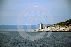 Lighthouse at BraÃÂ Island, Croatia photo