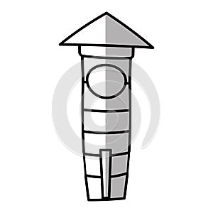 lighthouse building guide ocean line shadow