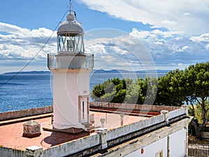 Lighthouse building at Roses, Alt emporia, Catalonia, Spain
