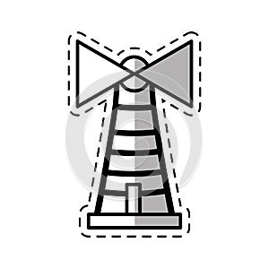 lighthouse building sea shadow