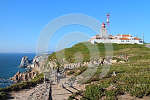 Lighthouse in Cabo da Roca - the westernmost extent of mainland Portugal