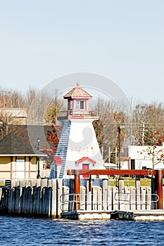 lighthouse on the Canadian border, Calais, Maine, USA