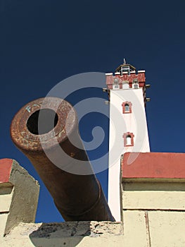 Lighthouse with cannon in La Serena, Chile