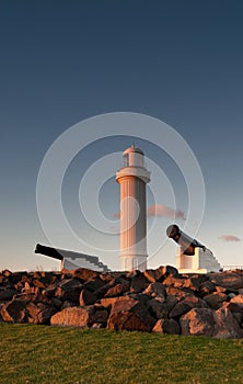 Lighthouse and cannons at wollongong photo