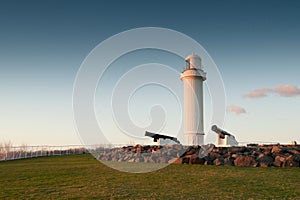 Lighthouse and cannons at wollongong photo