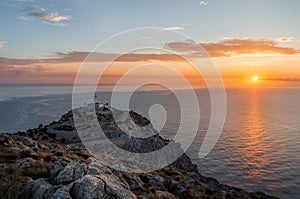 Lighthouse at Cap de Formentor on Mallorca at the sunrise