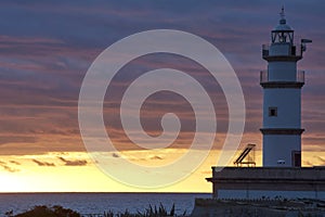 Lighthouse at Cap de Ses Salines. Majorca, Spaincabrera island balearic mediterranean isla de cabrera vista desde cap ses selines photo