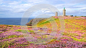 Lighthouse on Cap Frehel. Brittany, France