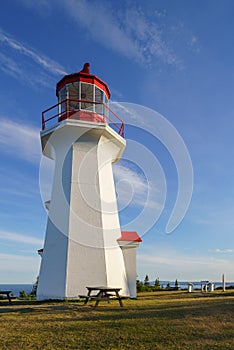 Lighthouse at Cap Gaspe of Forillon National Park, Quebec