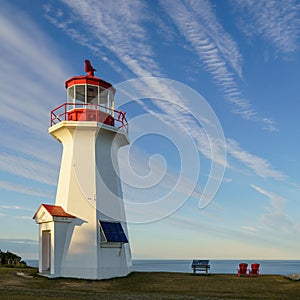 Lighthouse at Cap Gaspe of Forillon National Park, Quebec