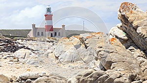 Lighthouse Cape Agulhas in South Africa.