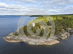 Lighthouse, Cape Besov Nos, Lake Onega shore, Karelia photo