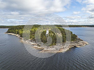 Lighthouse, Cape Besov Nos, Lake Onega shore, Karelia