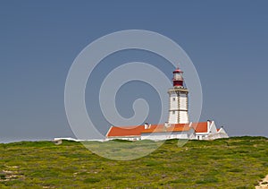 The lighthouse at Cape Espichel, SetÃºbal, Portugal