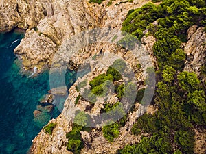 Lighthouse at Cape Formentor in Coast of North Mallorca, Spain. Artistic sunrise and dusk landascape