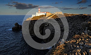 Lighthouse of cape Saint Vicente, Sagres, Portugal