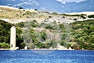 Lighthouse caska beach on pag island croatia