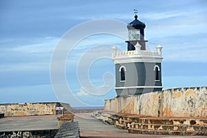 Lighthouse at Castillo San Felipe del Morro, San Juan photo