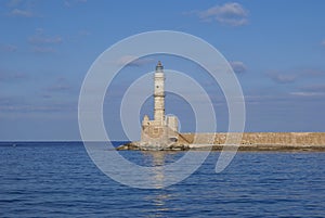 The Lighthouse of Chania in Crete, Greece