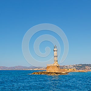 Lighthouse in Chania, Crete, Greece