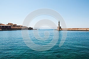 Lighthouse in Chania, Greece