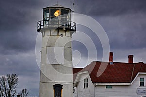 Lighthouse on the coast of Chatham Massachusetts photo