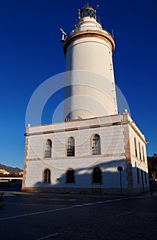 The lighthouse on the coast of Malaga