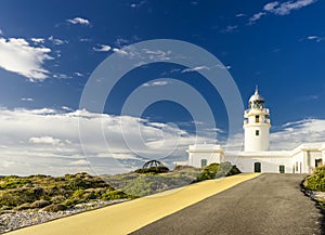 lighthouse on the coast of Minorca photo