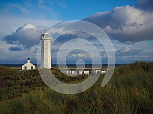Lighthouse on Walney Island, Cumbria, England photo