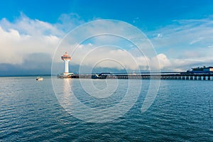 Lighthouse in coastline of Thailand