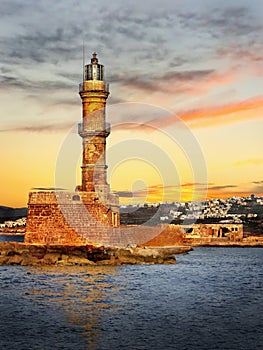 Lighthouse on Crete, Greece