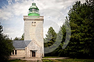 Lighthouse D`Ailly in Sainte-Marguerite. Normandy, France.