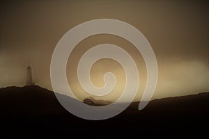 Lighthouse in the dark