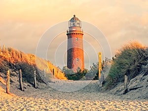 Lighthouse at the Darsser Ort with Natureum near Prerow Fischland-Darss-Zingst