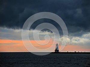 Lighthouse in the distance, horizontal