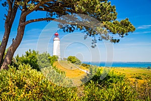 Lighthouse Dornbusch on the island Hiddensee, Ostsee, Germany photo