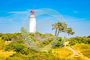 Lighthouse Dornbusch on the island Hiddensee, Ostsee, Germany photo