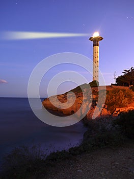 Lighthouse at dusk